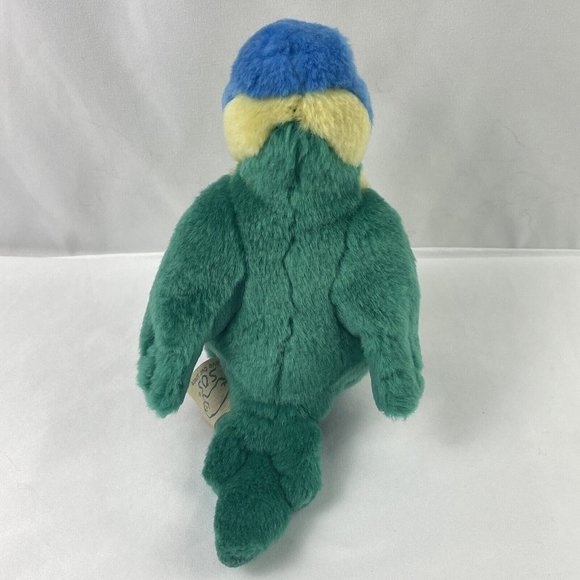 SOS Save Our Space Plush Parrot Green Blue Yellow Bird Stuffed Animal Toy 7" - Picture 2 of 9